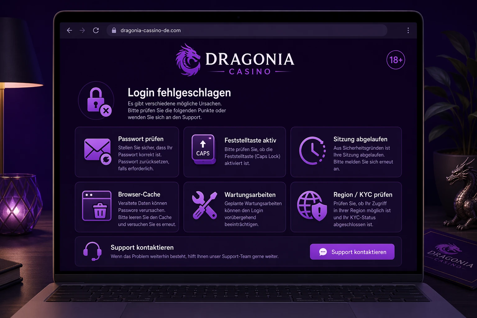 Häufige Login-Probleme und mögliche Ursachen